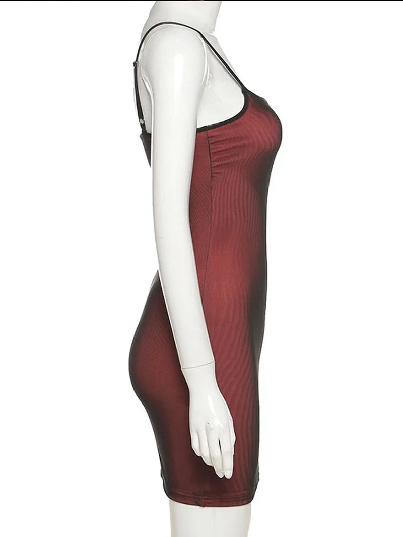 Mesh Double Layer Sexy Skinny Dress Women Sleeveless Party Bodycon 2023 Bandage Elastic Split Trend Clubwear Slim Outfit